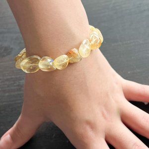 Citrine Crystal Beaded Bracelet